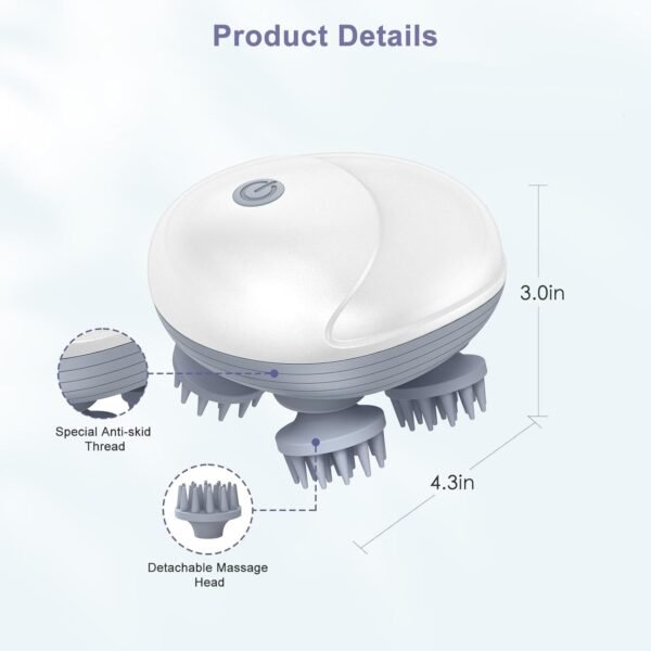 TCRAYCH Electric Head Scalp Massager, Handheld Cordless Pet Massager for Dog and Cat - Image 2